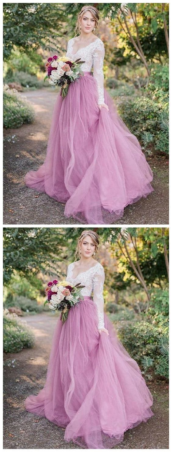orchid wedding dress